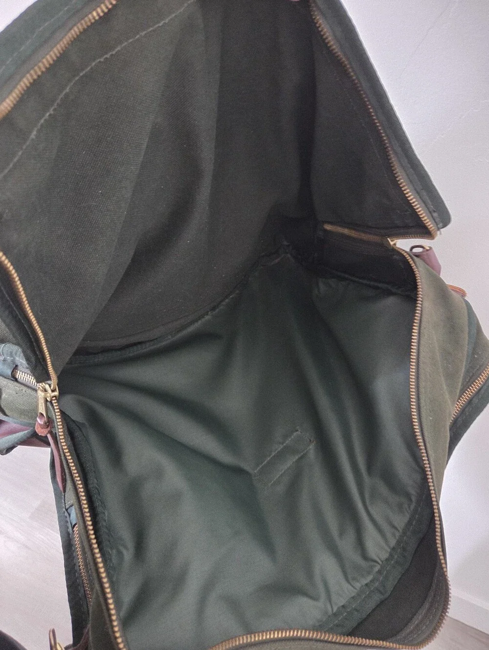 Vintage Orvis Battenkill Canvas Leather Tote Messenger Bag Green Heritage Preppy
